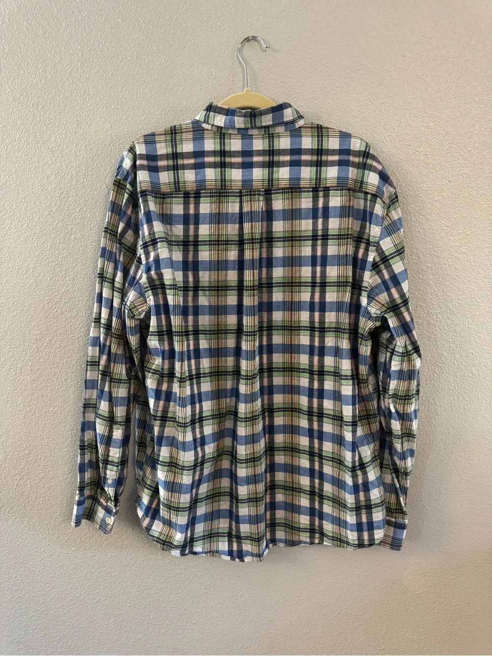 U.S. Polo Assn. Blue, Green & White Plaid Button-Down Shirt